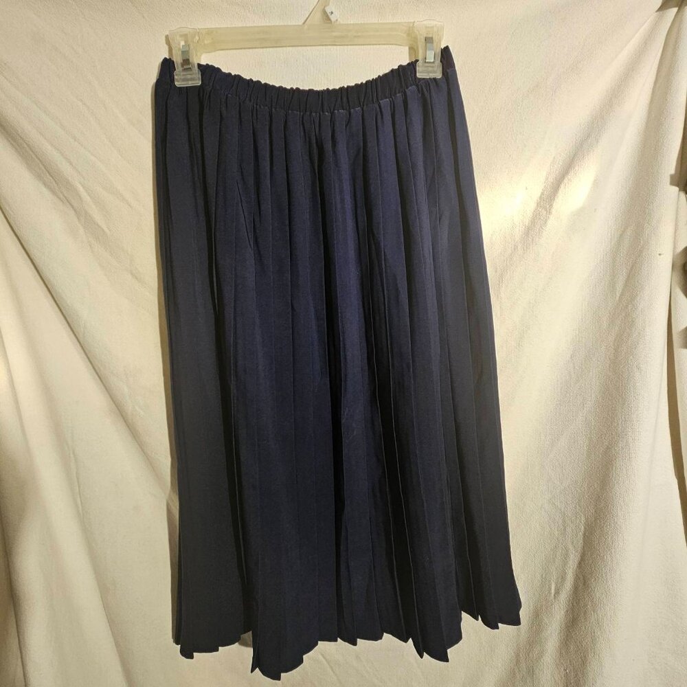 Anthony Richards Vintage 90's Navy Pleated Midi Skirt size 10